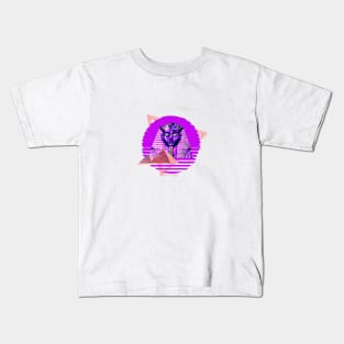 Synthwave Pharaoh Tutankhamun Vaporwave 80s Kids T-Shirt